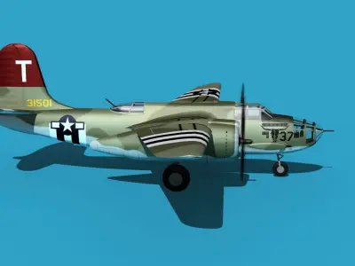 Douglas A-20E Havoc V03 3D model