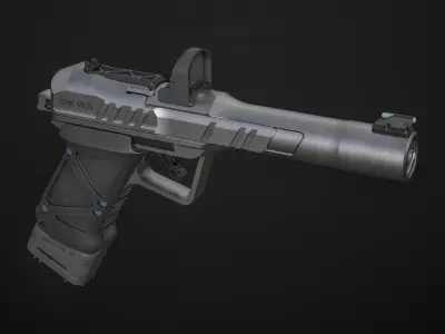 Pistol  Handgun Ionet Mk 4 FPS Animation Low-poly 3D model