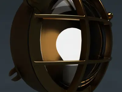 old ship lamp  3D model