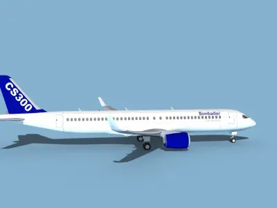 Bombardier CS300 3D model