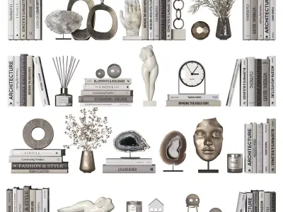 Shelf Decor set 2 3D model