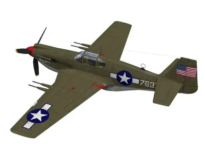 North American P-51 Mustang 3D model