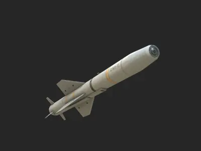 C-701T Air-to-Ground Missile Light Anti-ship Missile Low-poly 3D model