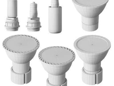 Bulb Set Led Halogen G9 3D model