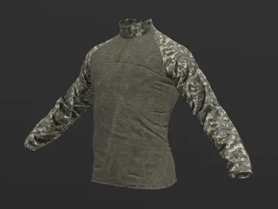 Mens Tactical Military Combat Shirt Low Poly Version Low-poly 3D model