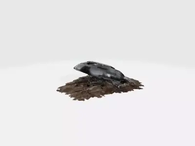 Crashed UFO Low-poly 3D model