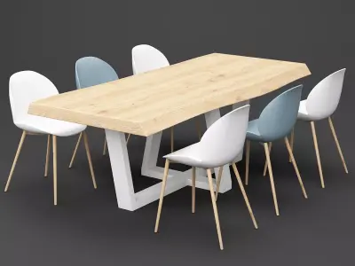 Dining set 47 Free 3D model