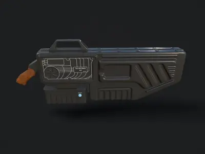 Antidrone gun KVS G6 Low-poly 3D model