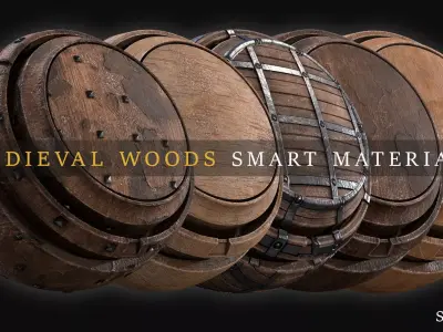 MEDIEVAL WOODS and METALS Smart Materials - VOL 01 3D model
