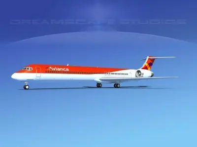 McDonnell Douglas MD83 Avianca 3D model