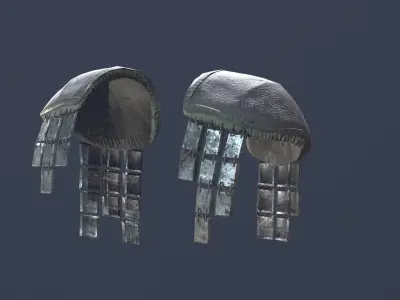 Leather Pauldron Low-poly 3D model