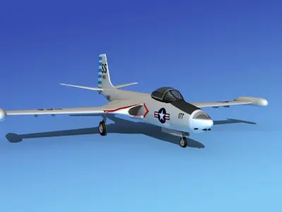 McDonnell F2H4 Banshee V10 3D model