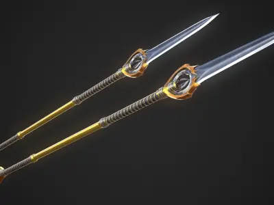 Spear and Glaive A7 Low-poly 3D model