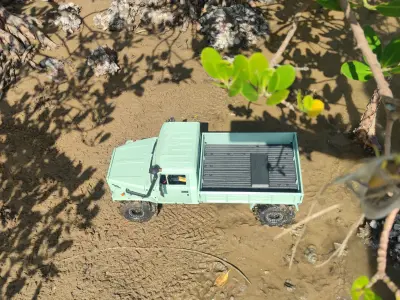 Crawler G3308 Sideboard Flatbed - 1-10 RC body attachment 3D print model