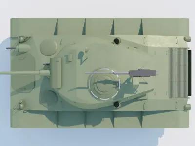 M24 Chfffee light tank Low-poly 3D model