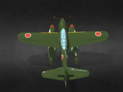  Aichi M6A Seiran Low-poly 3D model