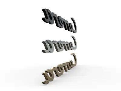 Carrera Porsche emblem nameplate 3D model