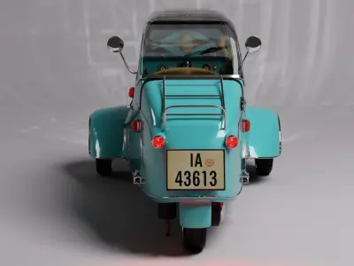 Messerschmitt Kabienenroller Low-poly 3D model