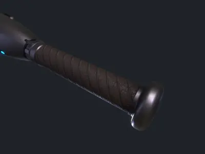 Futuristic Baseball Bat Low-poly 3D model