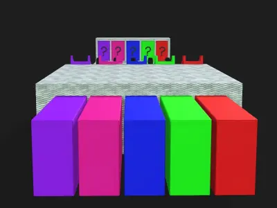 Sence for cartoon 3D model