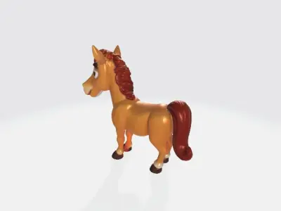 Cartoon horse 3D model
