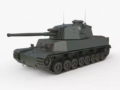 Tank Type 5 Chi-Ri Japan Vray  3D model