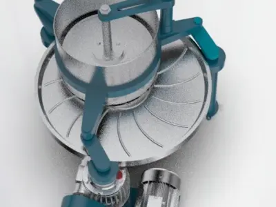 Tea rubbing machine 3D model