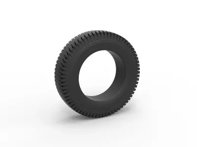 Semi truck tire 8 Scale 1 to 25 3D print model