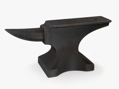 Vintage Anvil Low-poly 3D model