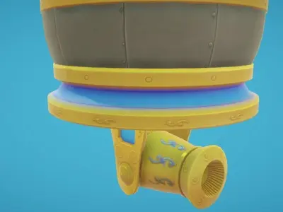 Hot Air Balloon - Hand-Painted Low-poly 3D model