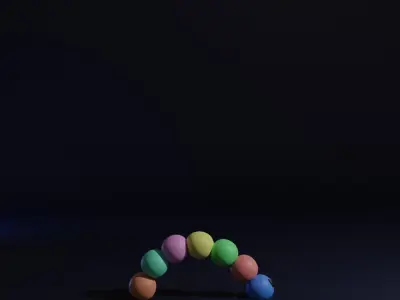 Worm and Caterpillar Cartoon 3D model