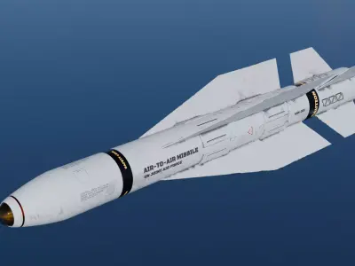 Air-to-air missle AAM-001 Low-poly 3D model
