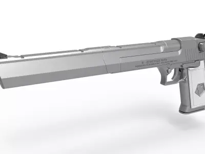 Long Desert Eagle Pistol of Peacemaker from Suicide Squad 2021 3D model