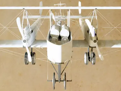 Caproni Ca3 aircraft 3D model