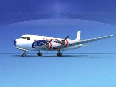 Douglas DC-6 Eastern Airlines 1 3D model