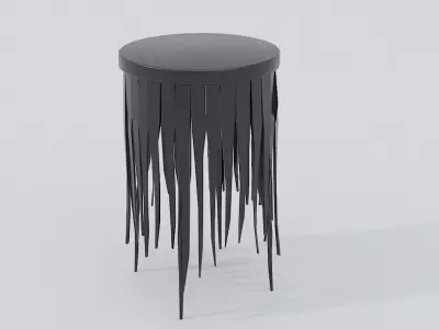 Black Table Low-poly 3D model