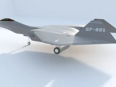 Silent Falcon The next generation stealth fighter jet 3D model