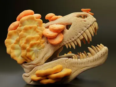 T-REX SKULL - INFECTED - THE LAST OF US - CORDYCEPS 3D print model