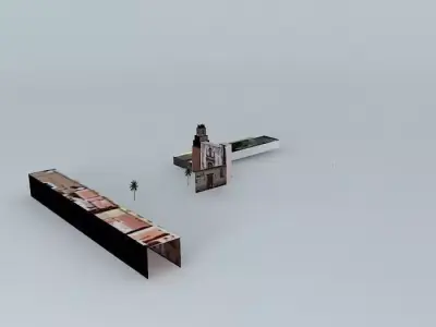 Clock and Church of San Rafael 3D model