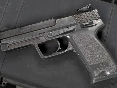 USP - TACTICAL - Heckler Koch HK 45 ACP Low-poly 3D model