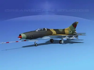 MIG-21 Fishbed V07 3D model