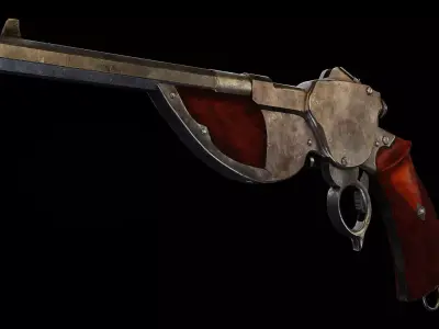 Bittner M1896 2 versions Low-poly 3D model