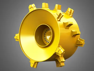 Landfill Compactor - Wheel 3D model