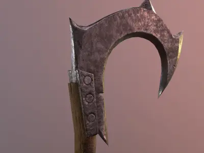 LowPoly Damaged and Dirty Hook Low-poly 3D model