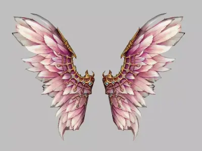 Custom Wings Low-poly 3D model