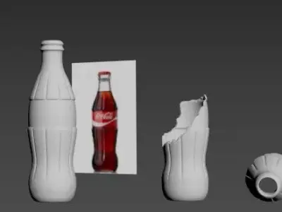 coca cola bottle Low-poly 3D model