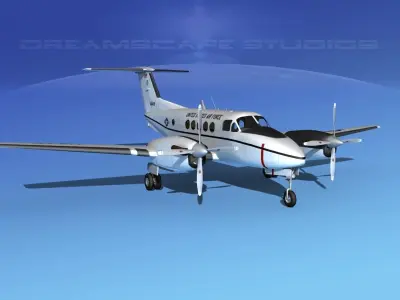 Beechcraft UC-12Q Huron V04 USAF 3D model