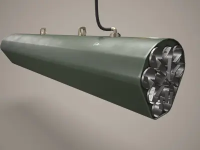  Rocket Launcher FZ219 With Missiles 3D model