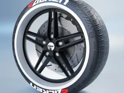 TSW Variente Wheel Low-poly 3D model