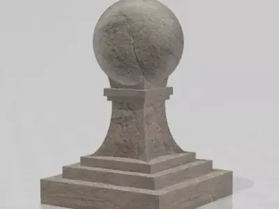 Baluster ball finial 3D print model
